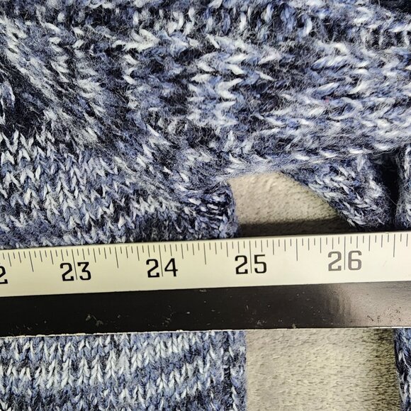 Womens Jason Maxwell Cardigan Knit Sweater Blue Marled Open Front Acrylic 3X - Picture 9 of 11